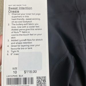 Lululemon romper all black